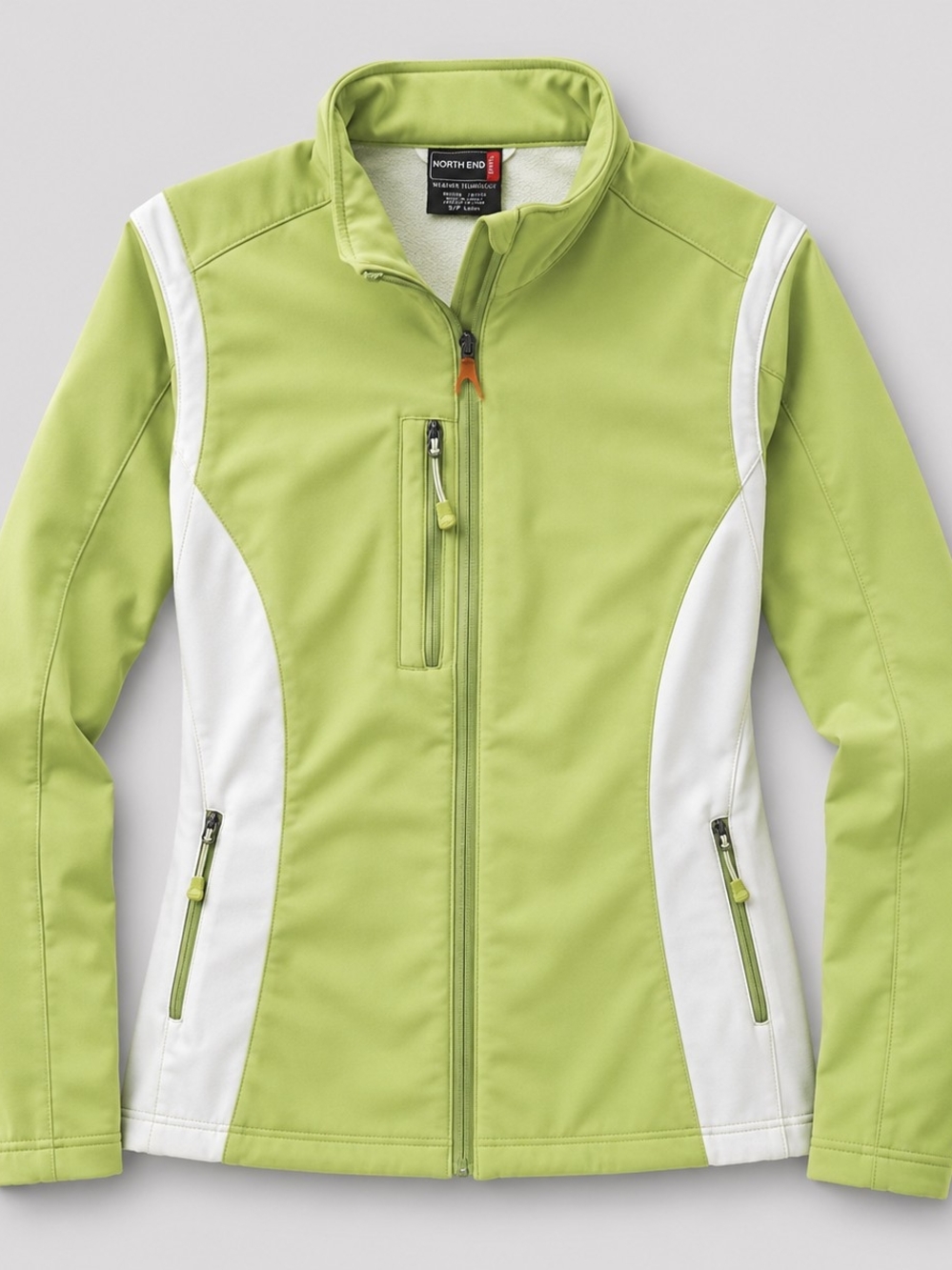 North End Sport Lime Green Softshell Jacket | Women's Small | Fleece-Lined